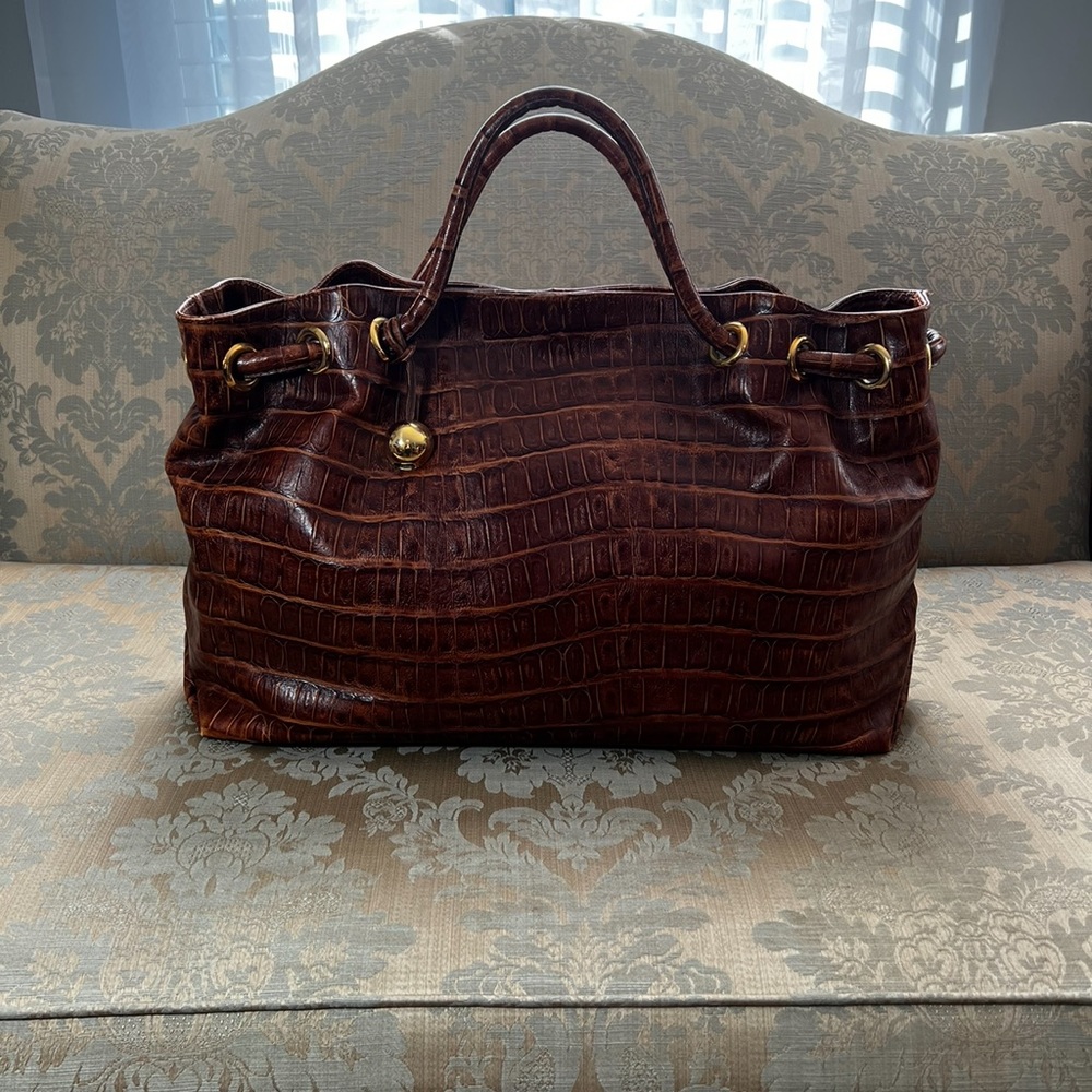Furla full leather handbag. Like new